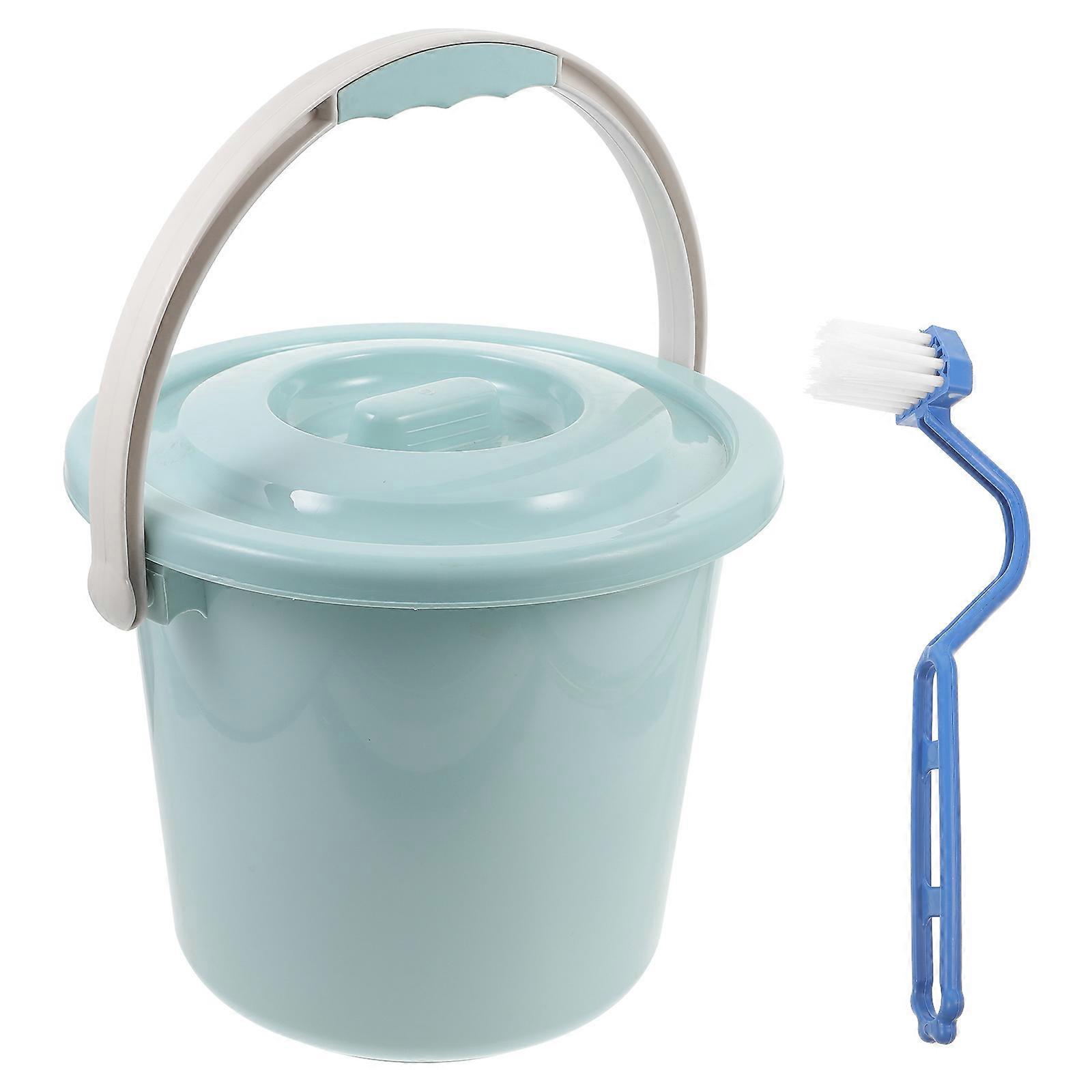 Sky-Blue Spittoon for Storage Durable Plastic Chamber Pot