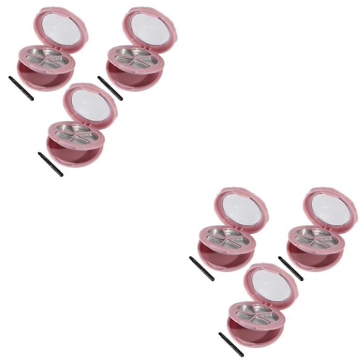 6 Pcs Empty Eyeshadow Palette Magnetic Makeup Case Refillable Compact TravelFriendly White