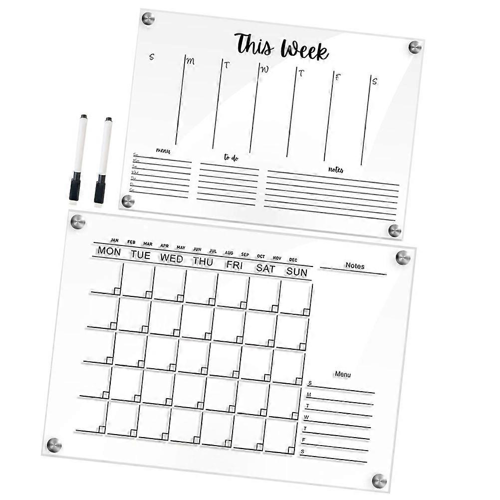 Clear Acrylic Memo Board for Practical Use 6Sets Students Wall Hanging