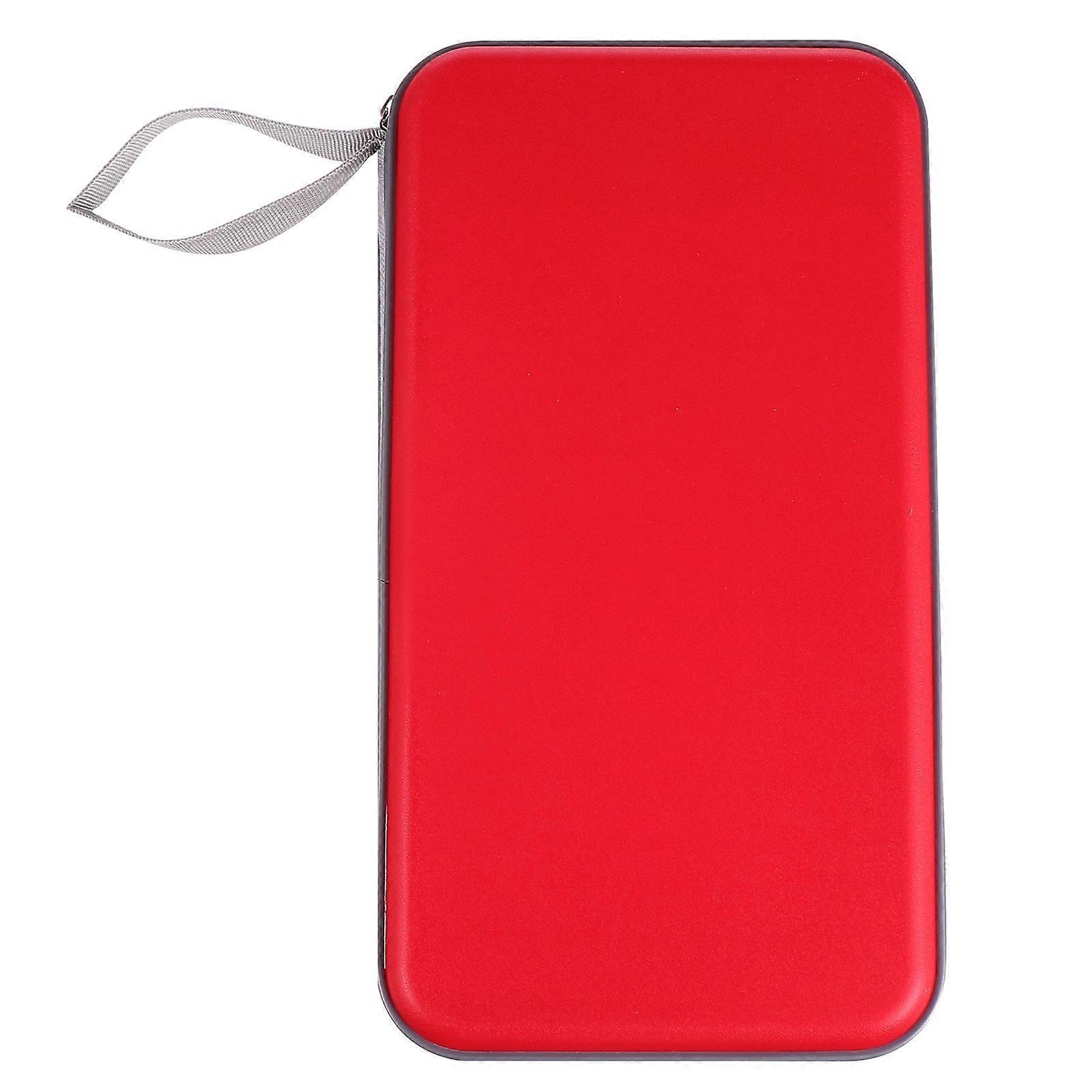 Cd Package Dvd Storage Wallet for Disc 80 Capacity Hard Plastic Red Case
