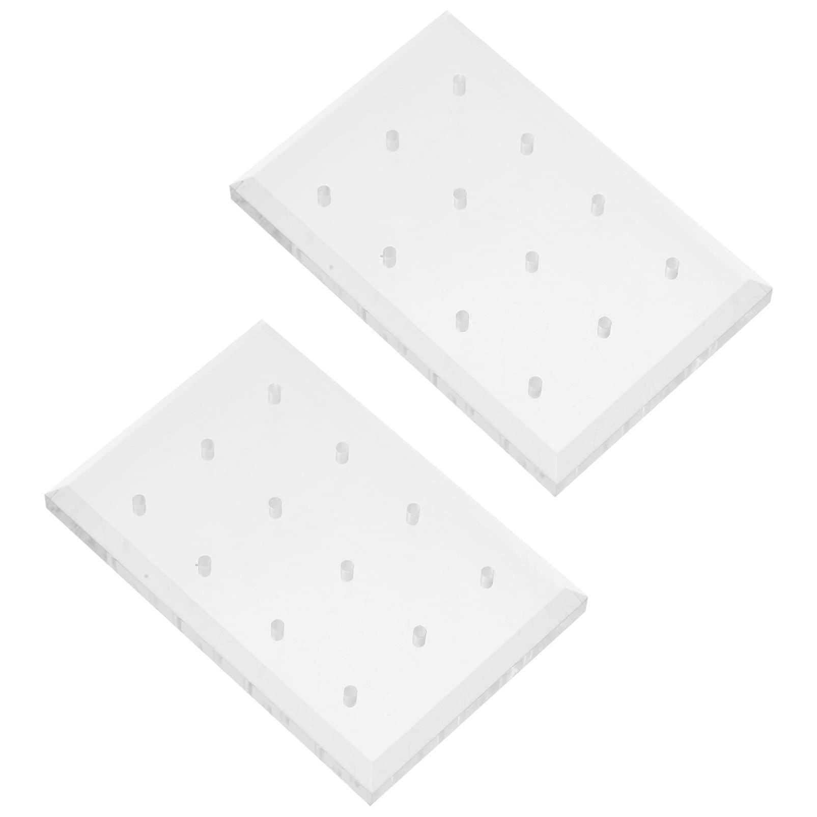 Nail Drill Bit Holder Acrylic Display Stand Organizer for Manicure Tools, 2pcs Compact Storage