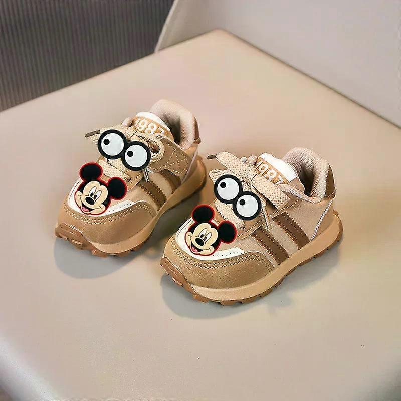 Disney Casual Shoes Spring Autumn boy Girl Non-slip Soft Sole Sneakers Mickey Mouse New Toddler Shoes Children Sports Shoes