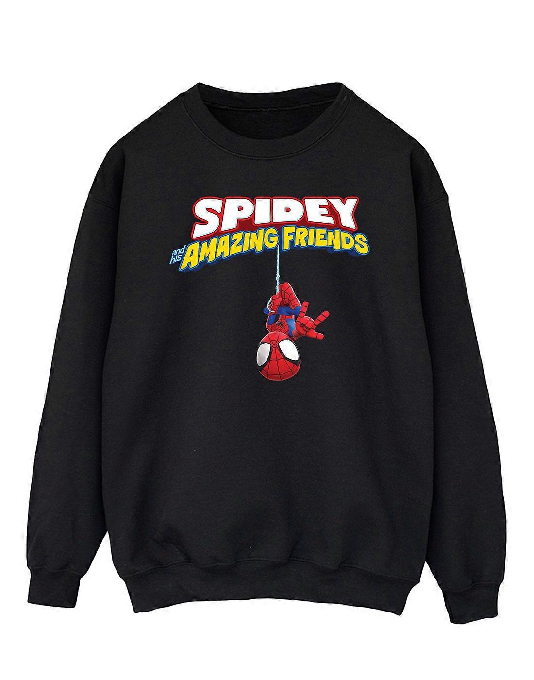 Marvel Men's Spider-Man Hanging Upside Down Sweatshirt