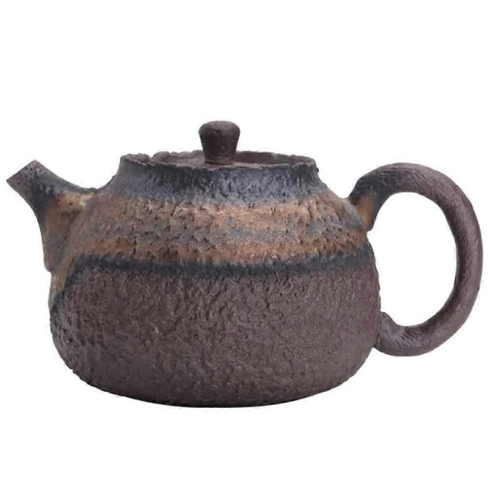 Ceramic Teapot 220ml Handmade Gilt Retro Kung Fu Style for Tea Brewing