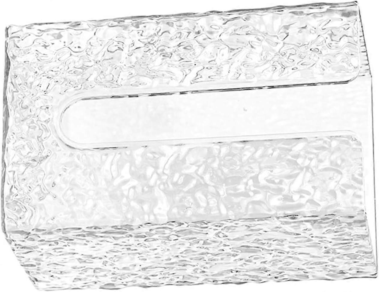 Wall Mounted Tissue Dispenser with Drill Installation for Bathroom and Kitchen, Transparent White