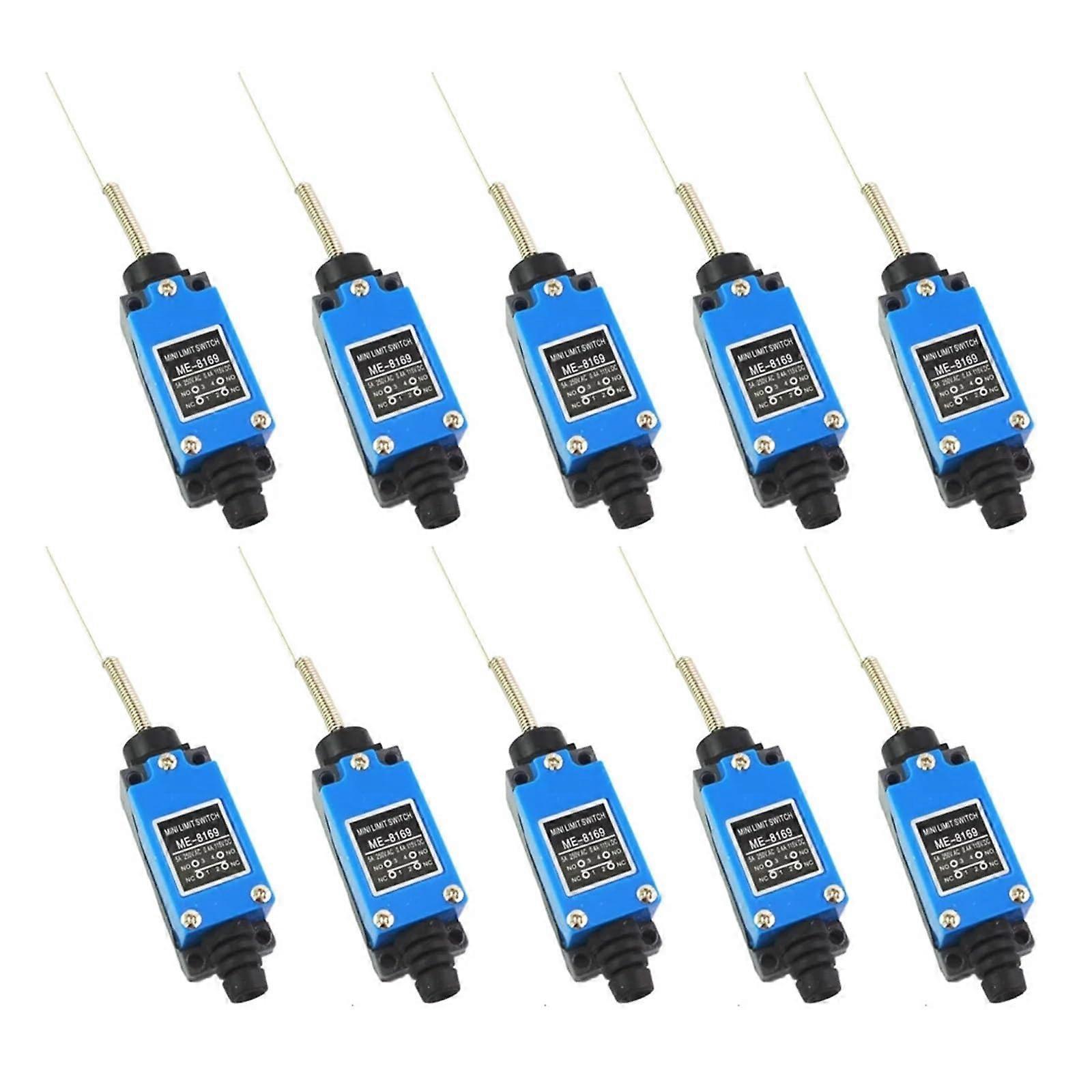 10pcs ME8169 Flexible Coil Spring Arm Limit Switch for CNC Accident Prevention and Precise Control