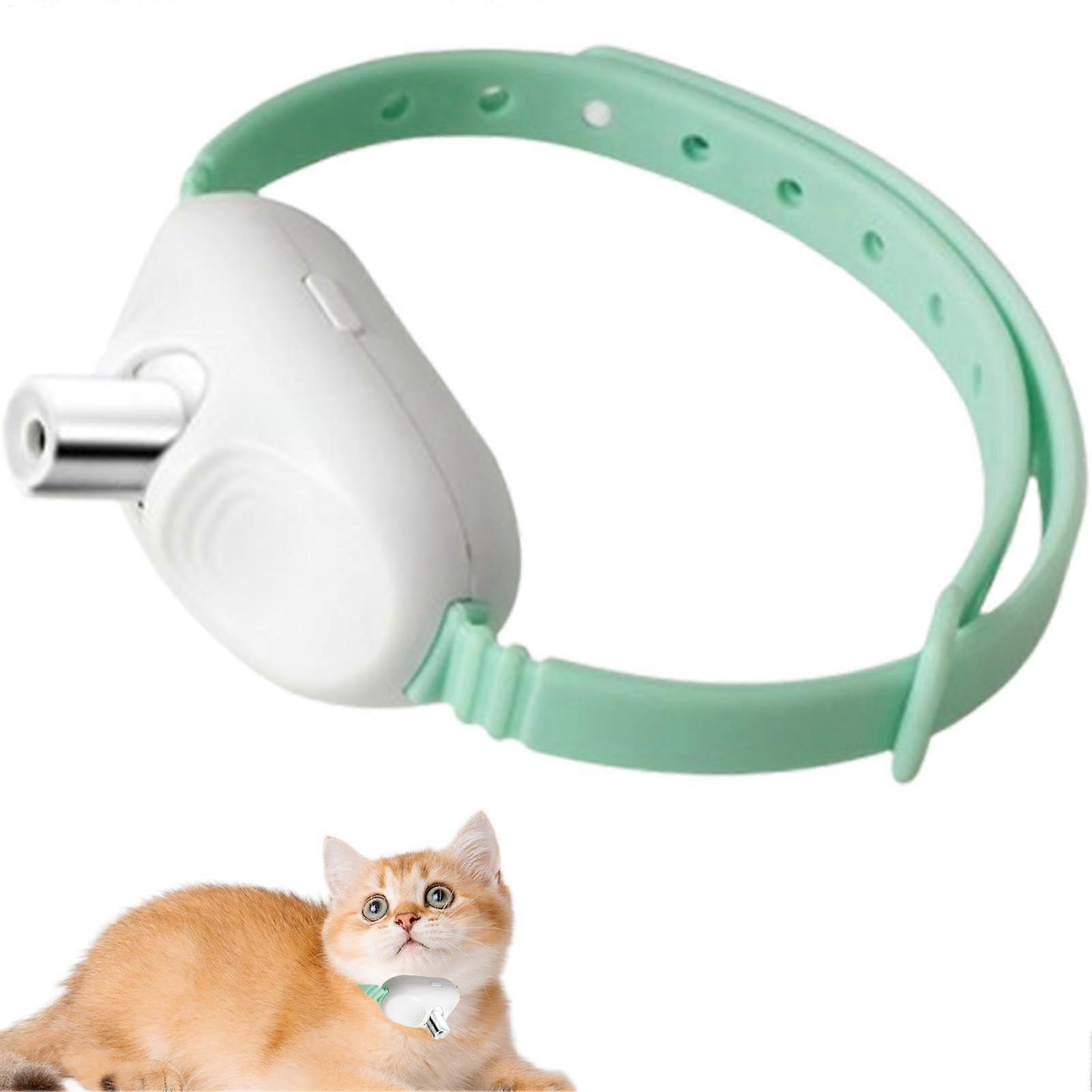 USB Rechargeable Interactive Cat Collar Toy with Adjustable LED Laser Pointer and Triple Lighting Modes