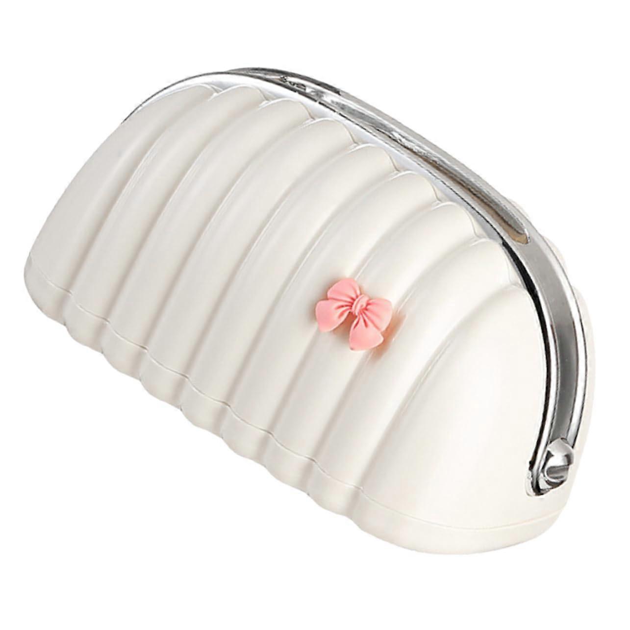 Shell Shaped Tissue Box Holder with Bowknot Accent for Desktop Decor and Smooth Finish