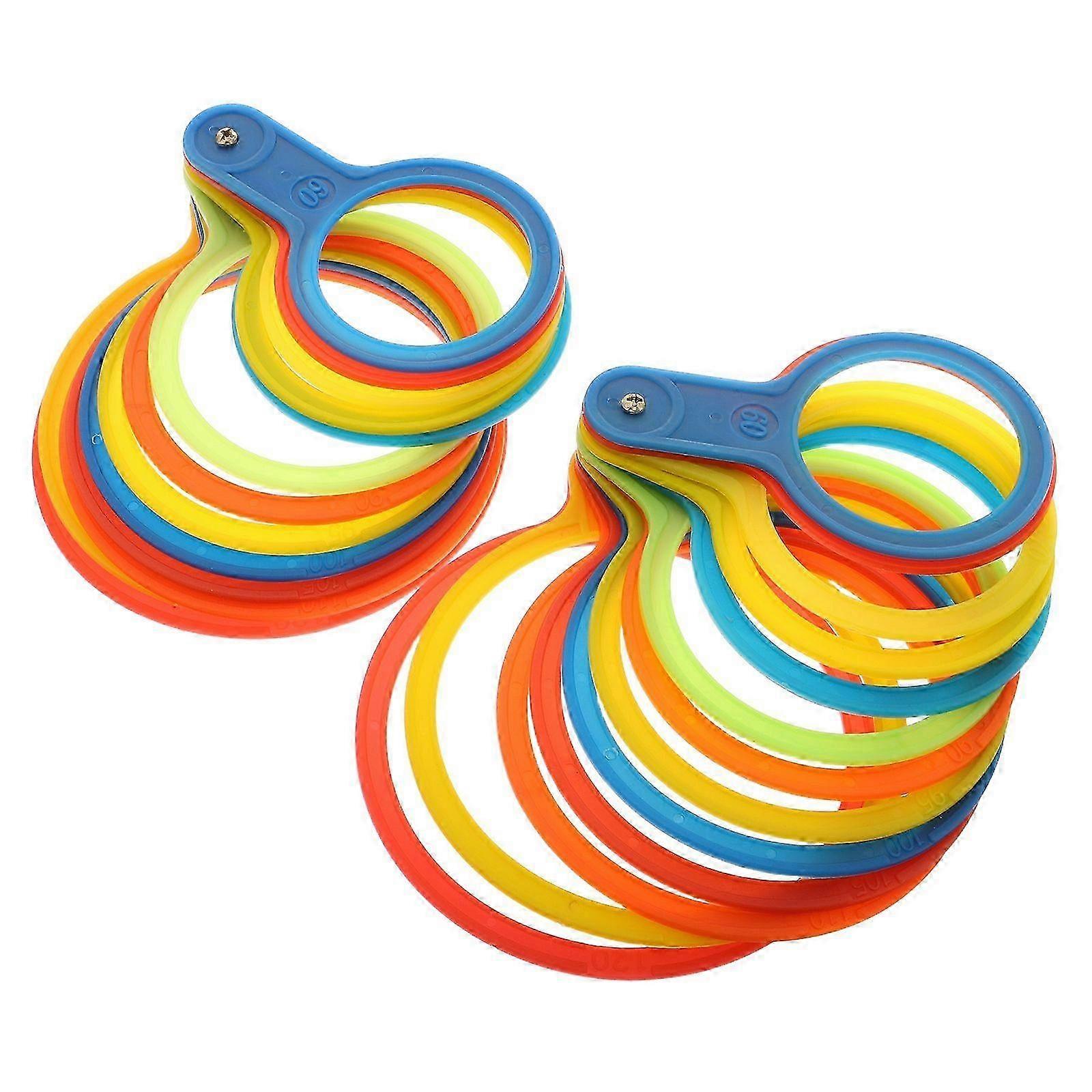 2pcs Practical Fruits Ring Sizer Measuring Tool Tomato Measuring Circles Diameter Gauge Rings for Fr