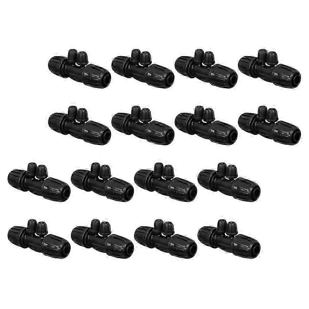 Drip Irrigation Barbed Connectors for Targeted Water Flow 16Pcs Black Kit