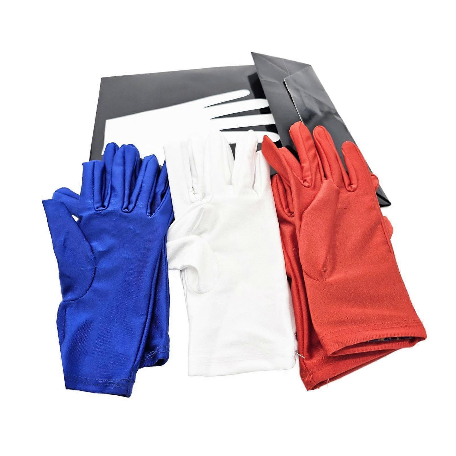 Magic Color Changing Gloves for Magician Tricks with Visual Effect and Retractable Fabric Fit Set