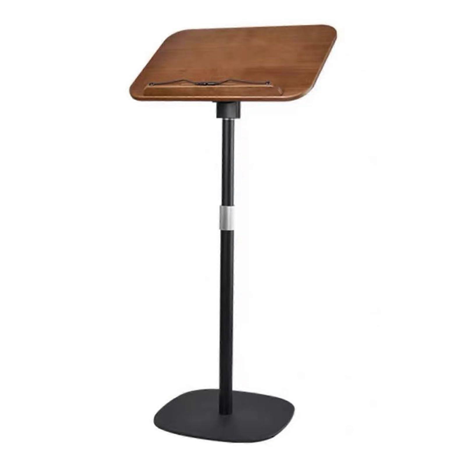 Portable Lectern with Adjustable Height 19.651.1in, MultiAngle Reading Surface for Church or Stage