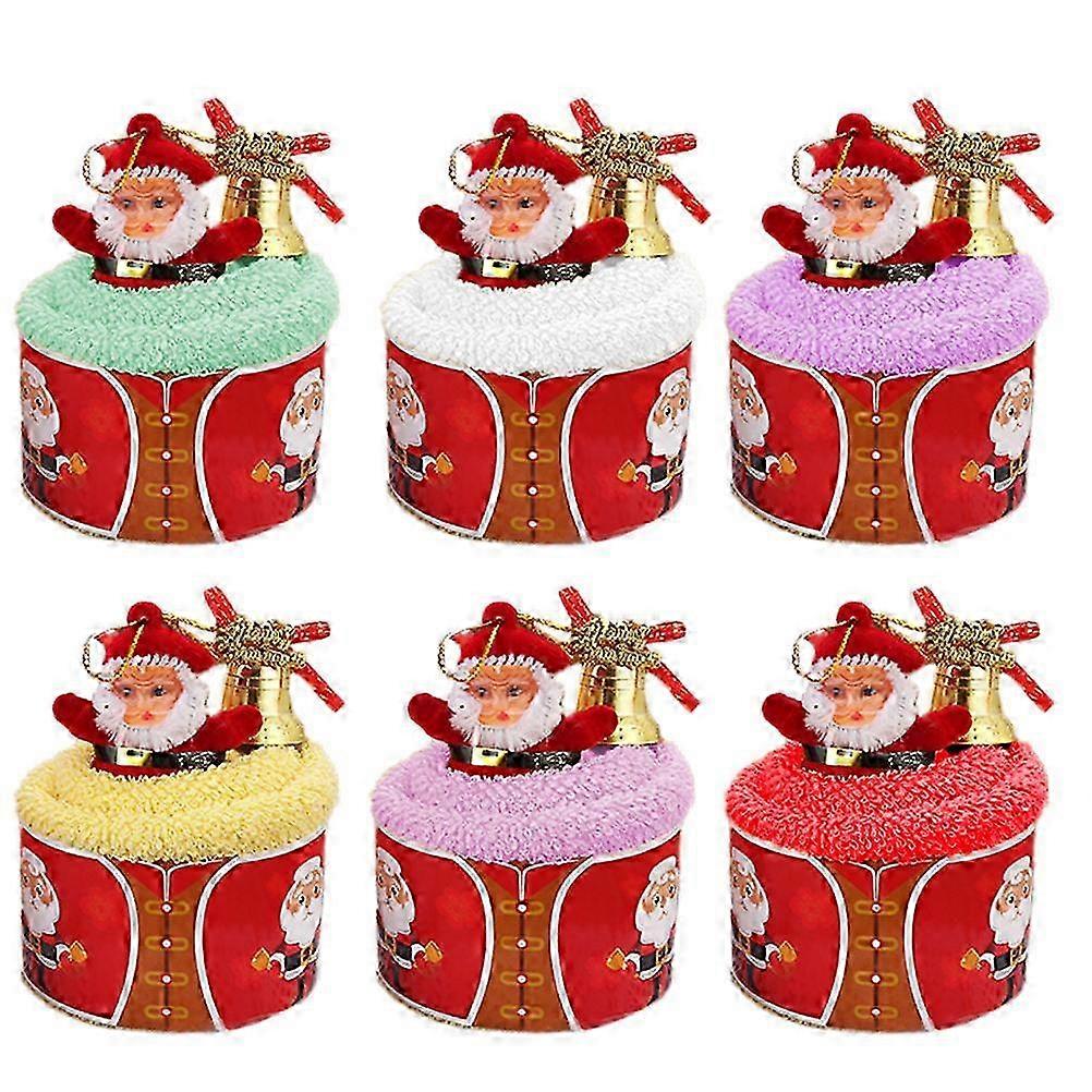 Christmas Towels Creative Cake Shape Towel for Cleaning Use
