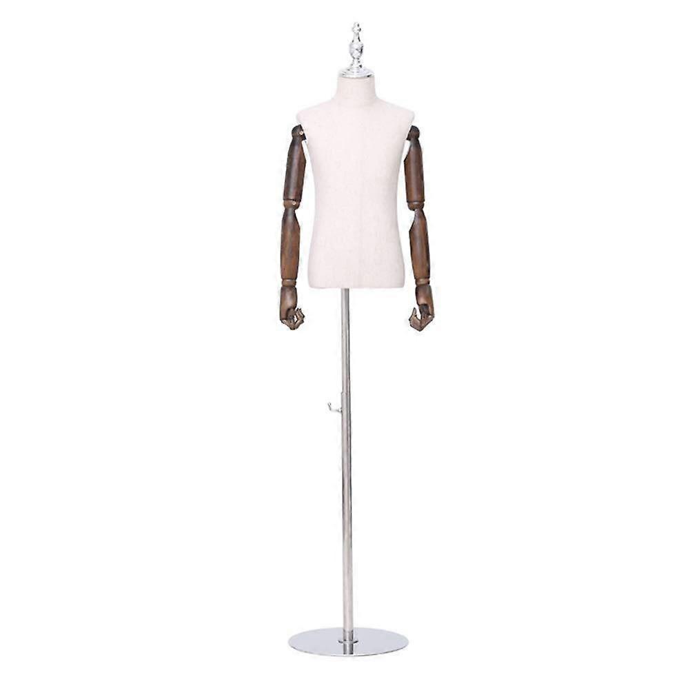 Medium Adjustable Mannequin Torso with Rotatable Arms and Antique Hands for Clothing Display