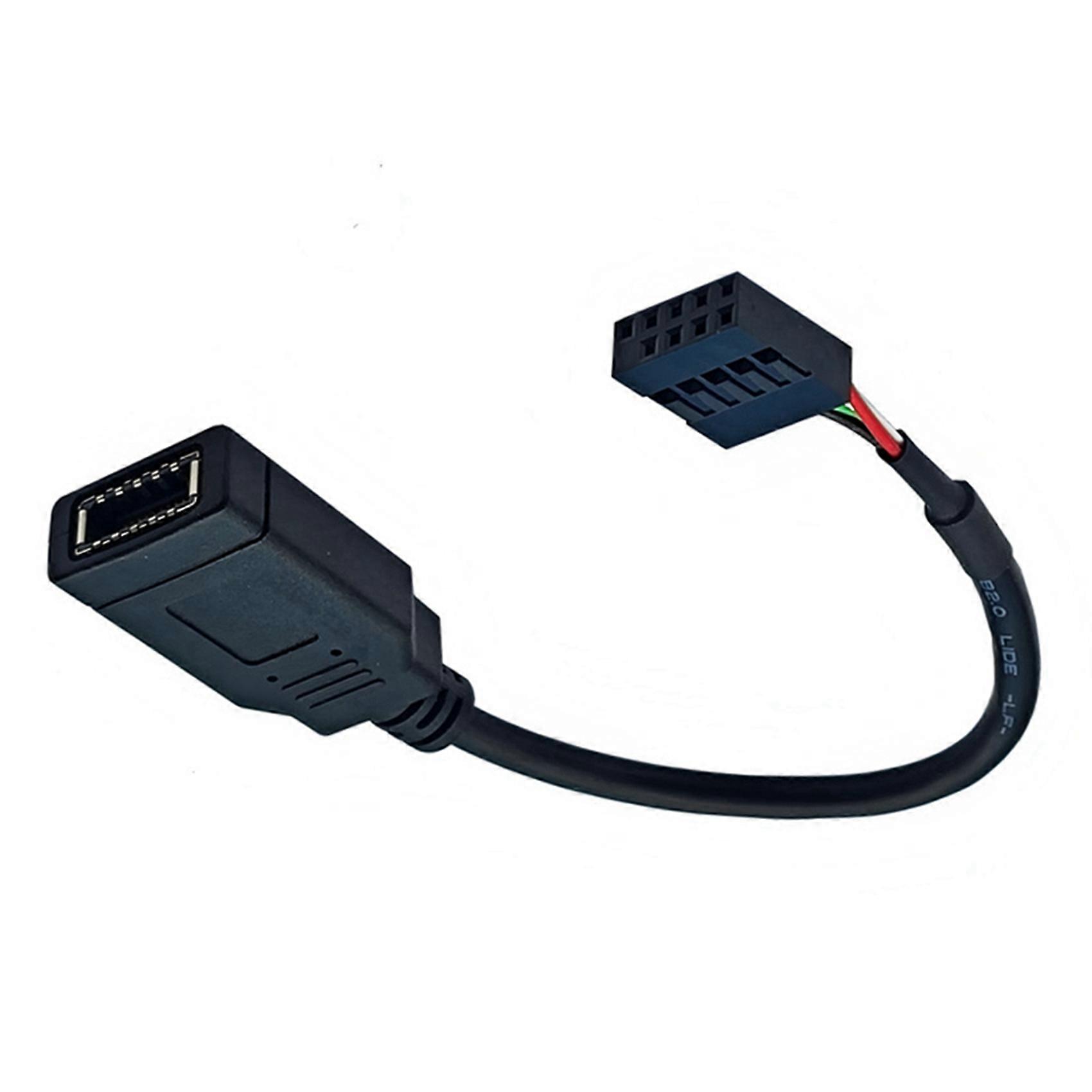 2X USB 9PIN to Type-C Front Panel Cable USB 9PIN to TYPE-E KEY-A Adapter Cable USB Front Panel Adapter Cable