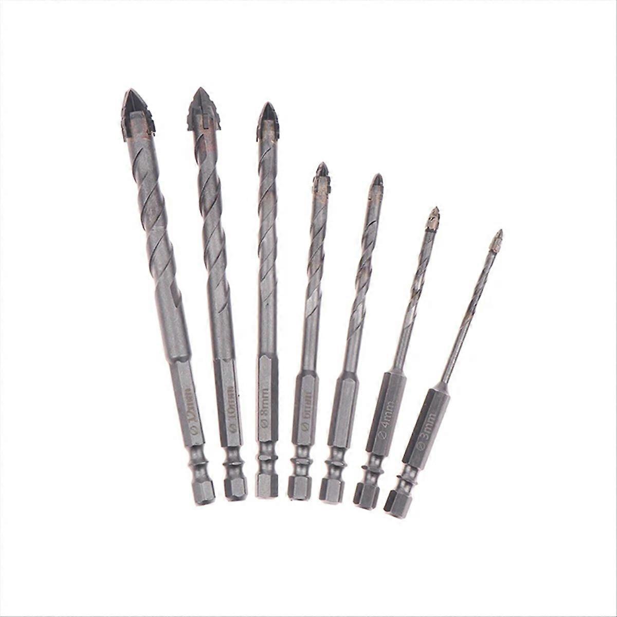 Four-Edged Eccentric Drill Bit Serrated Hexagonal Shank Drill Bit Set