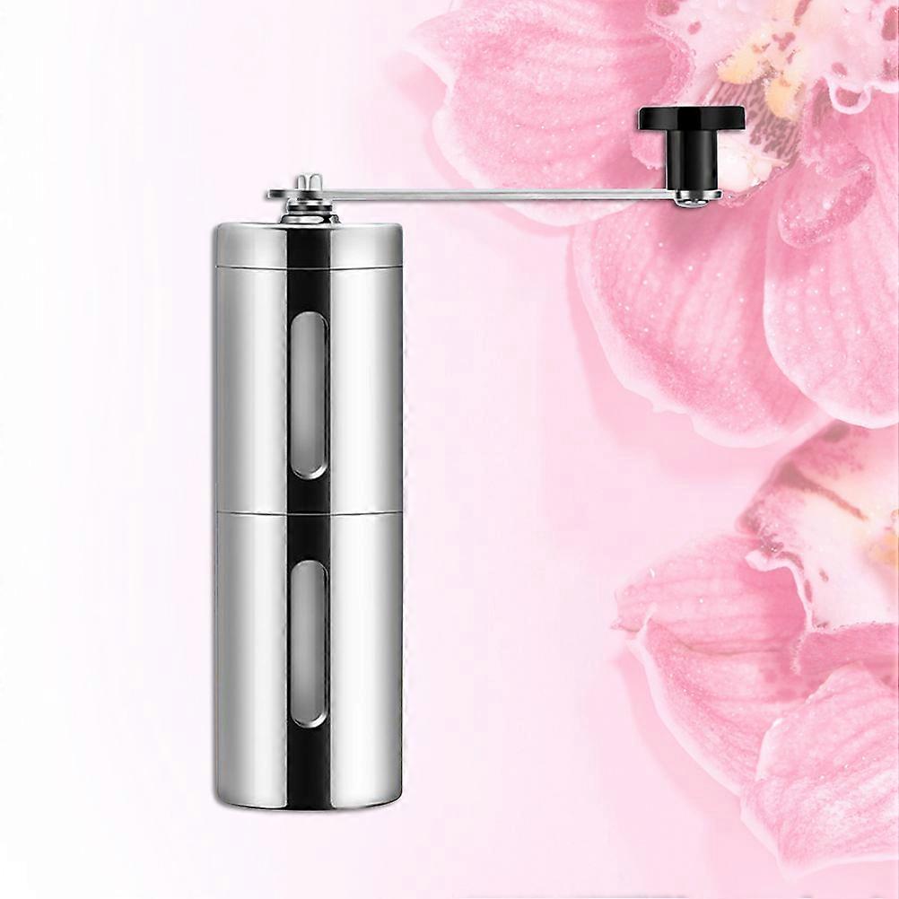 Hand Crank Manual Coffee Mill Ceramic Core Grinder for Grinding Use 1Pcs Silver