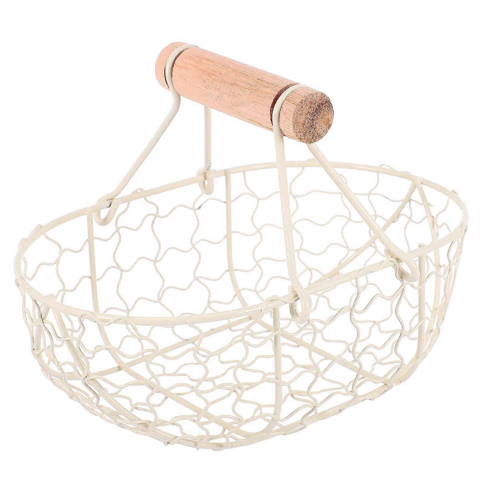 Fruit Basket Multifunctional Iron Egg Holder for Desktop Decoration