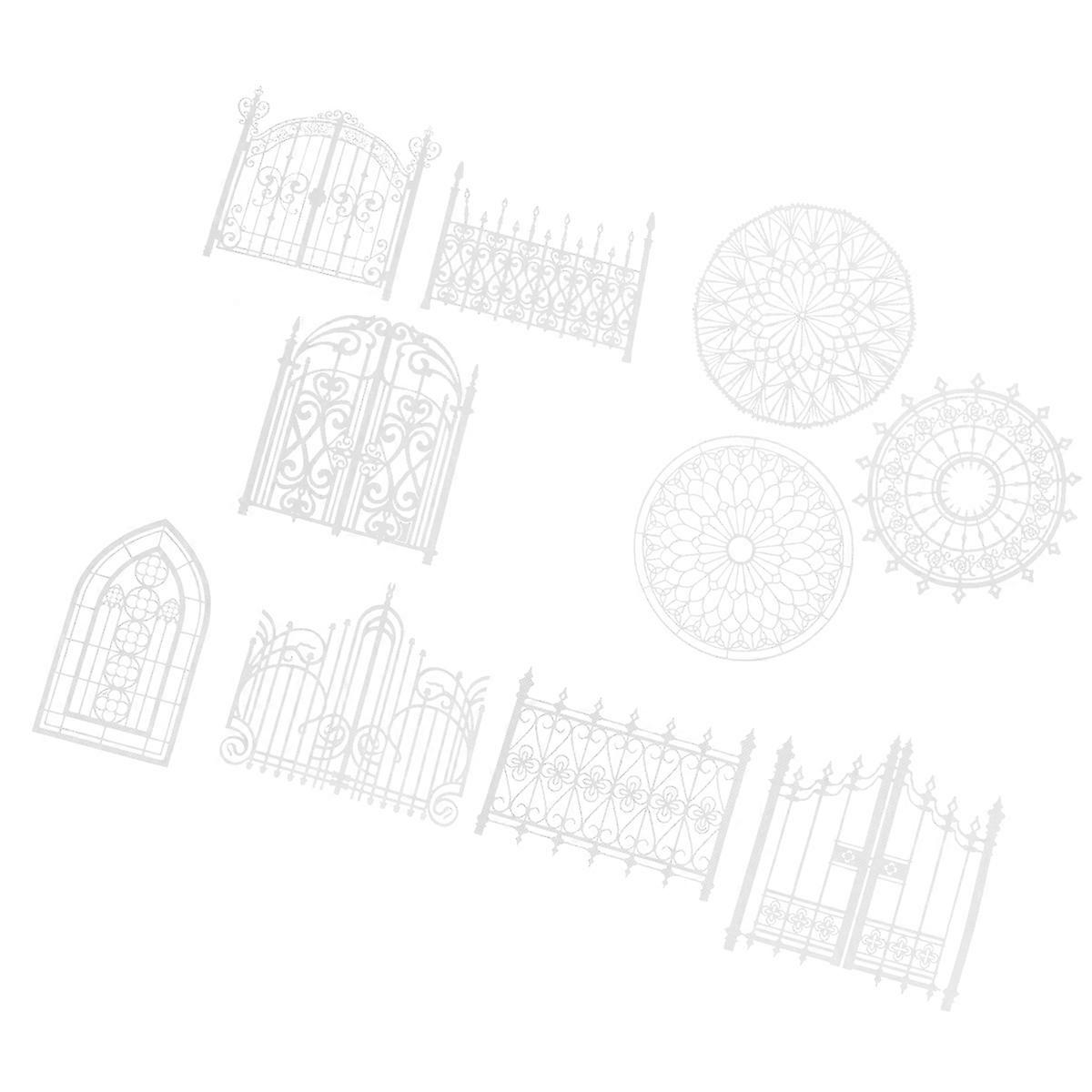 Scrapbook Background Paper DIY Scrapbooking Yard Gate Theme 10Pcs White