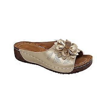 Women's Orthopedic Sandals Arch Support PU Leather Open Toe NonSlip Summer Flats Size 3.5 UK