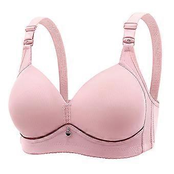 Soutien-gorge brassière pour femmes, soutien-gorge pour femmes à forte poitrine, couleur unie, sans armatures, respirant, confortable et fin, rose, taille M, pour femmes d'âge mûr et seniors