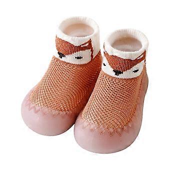 Babysokjes, babyschoentjes, loopschoentjes voor meisjes, paasslippers met cartoonprint, mesh, zachte zool, ademend, sportschoentjes, sneakers voor 19-24 maanden.