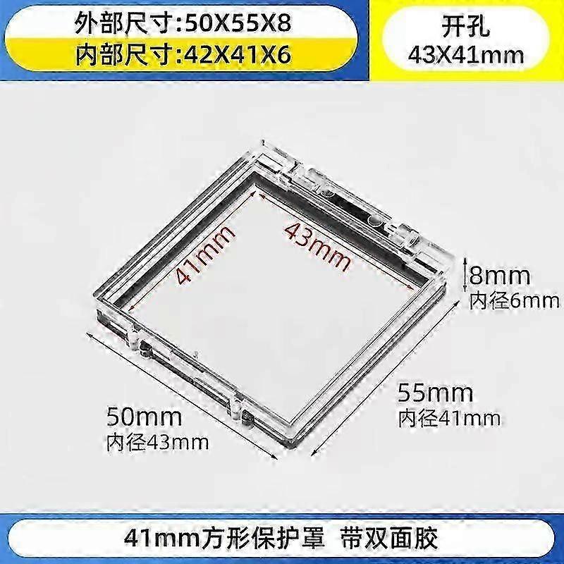 2pcs Square Safety Cover Power Button Switch Guard for Computer Dishwasher Washing Machine Elevator 