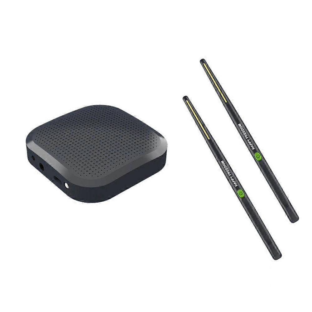 Portable Electronic Drum Set with 3D Motion Sensing, Virtual Air Drum Kit for Beginners, Black