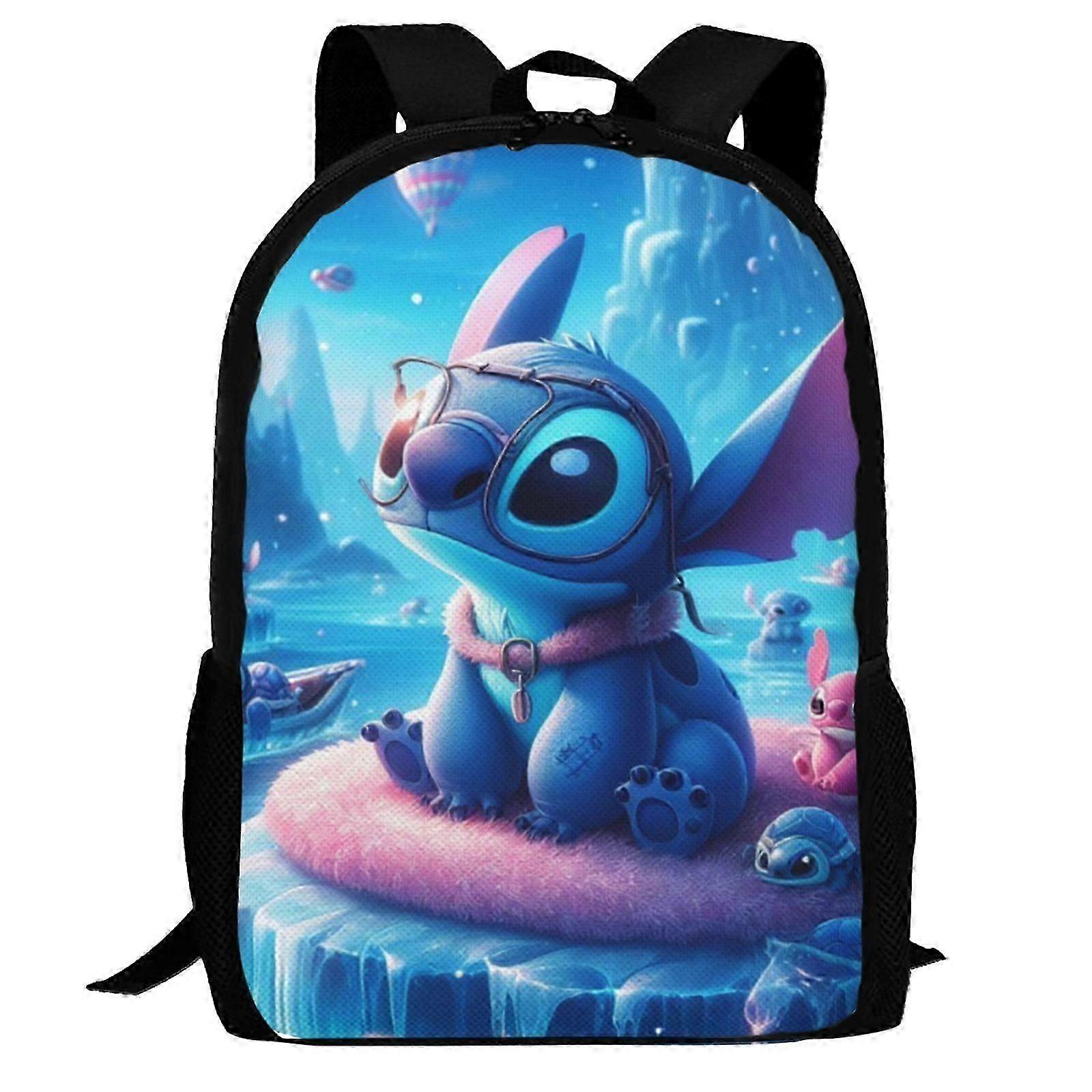 ck874 Lilo &amp Stitch Backpack For Kids Boys Girls, Large Capacity School Book Bag With Adjustable Straps, Lightweight Backpack
