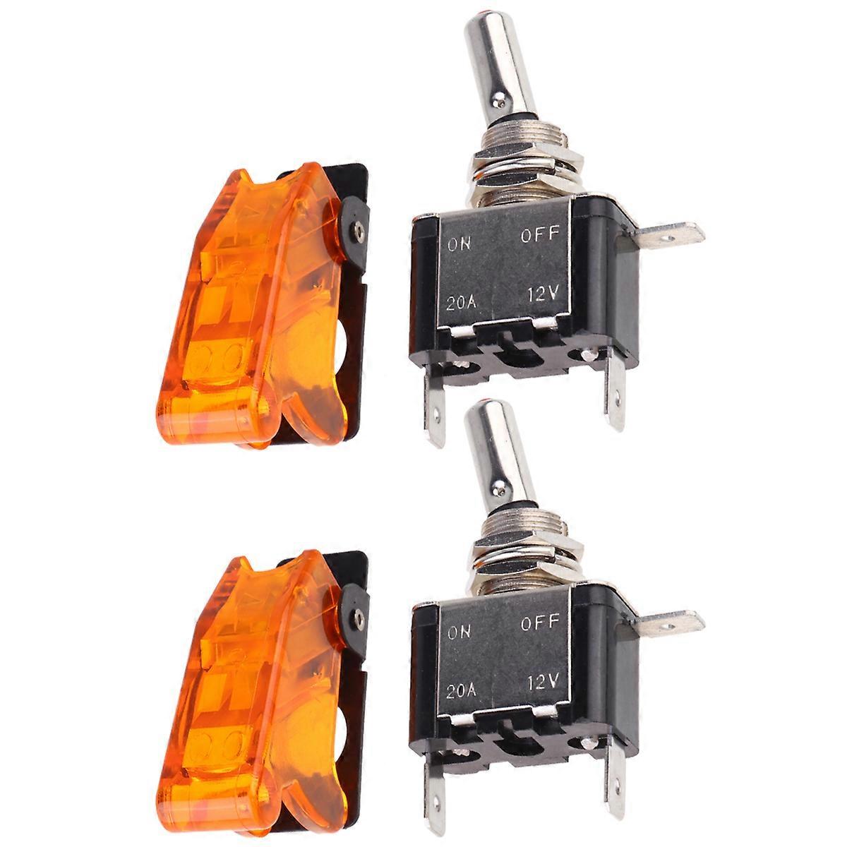 Orange Toggle Switch for Power Control 2Pcs Asw-07D Button