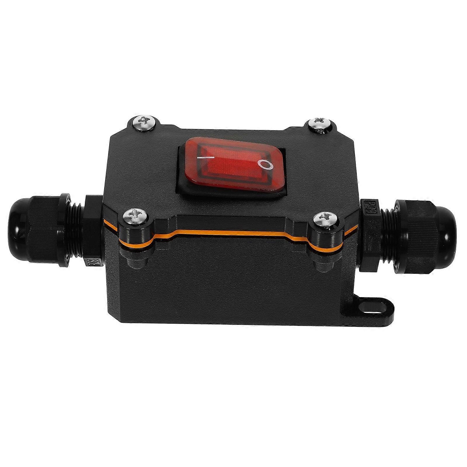 Black Inline Cord Switch for Outdoor Use on and Off Toggle