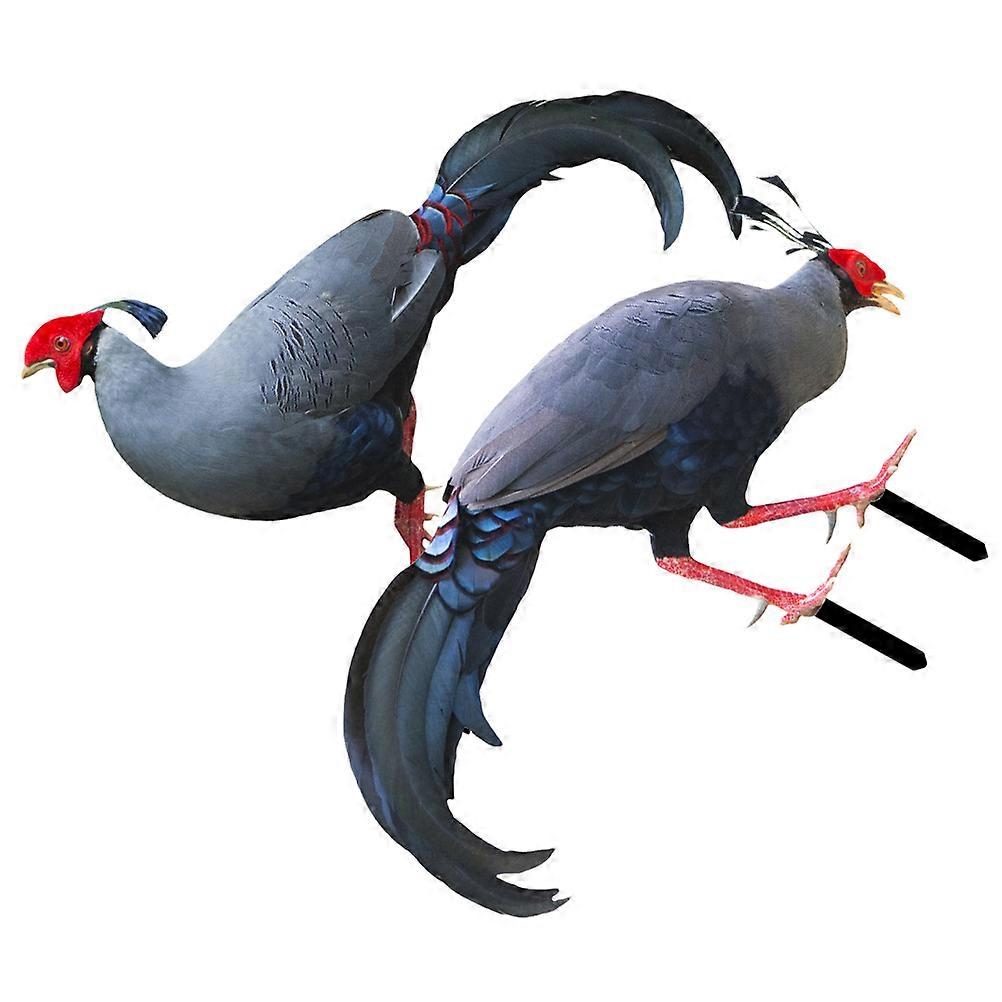 Yard Decor Garden Pheasant Stake Acrylic Insert 8Pcs Set