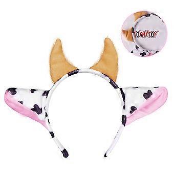 Serre-tête vache, motif cornes de vache laitière, 1 pièce