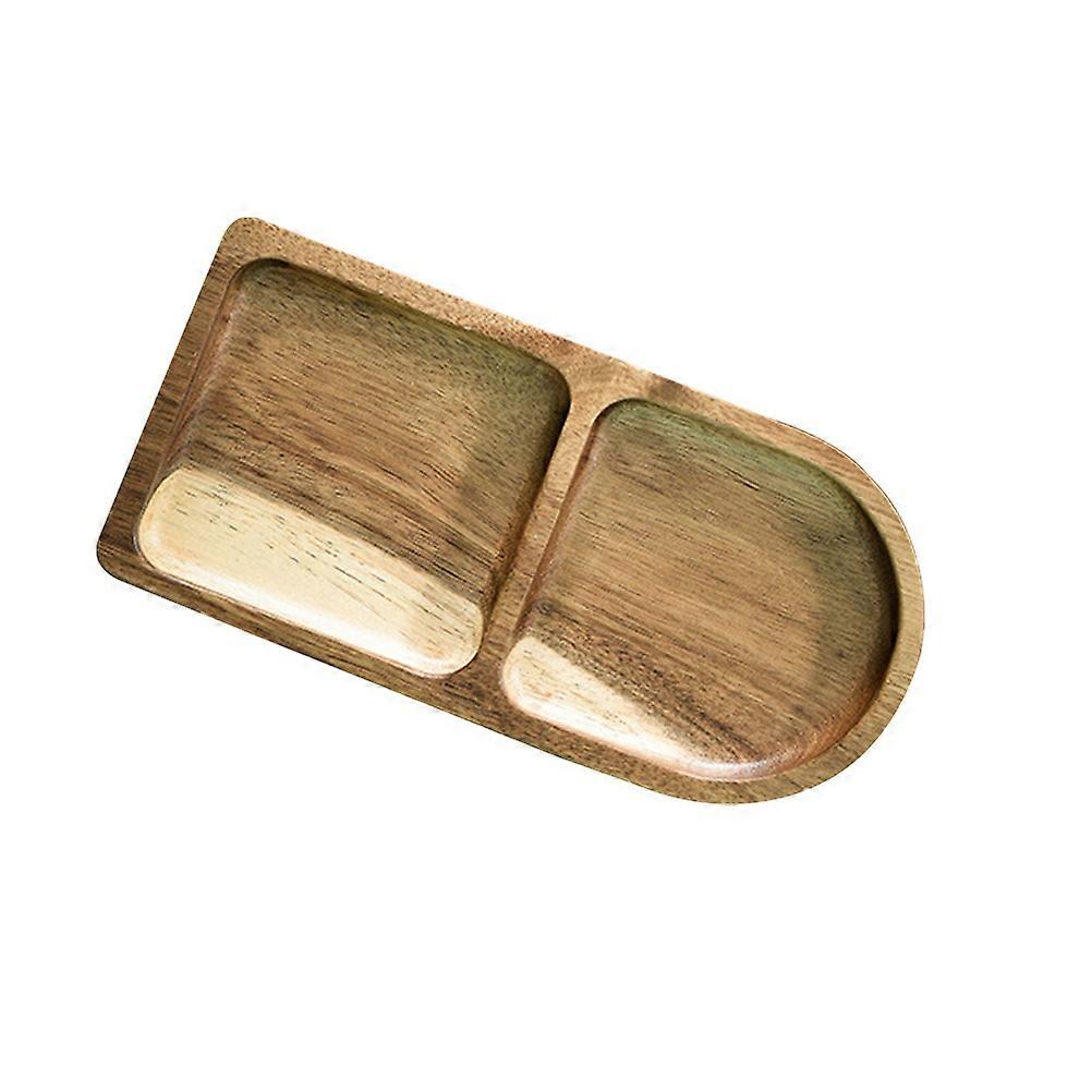 Multi-Function Snack Plate for Storage Use with Assorted Color Wood Material