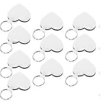 10Pcs Sublimation Key Ring Blanks Hanging Sublimation Blank Handicraft Key Chain Blanks