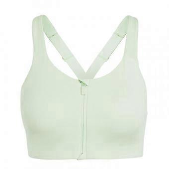 Sutiã esportivo Adidas feminino com zíper frontal e ajuste perfeito