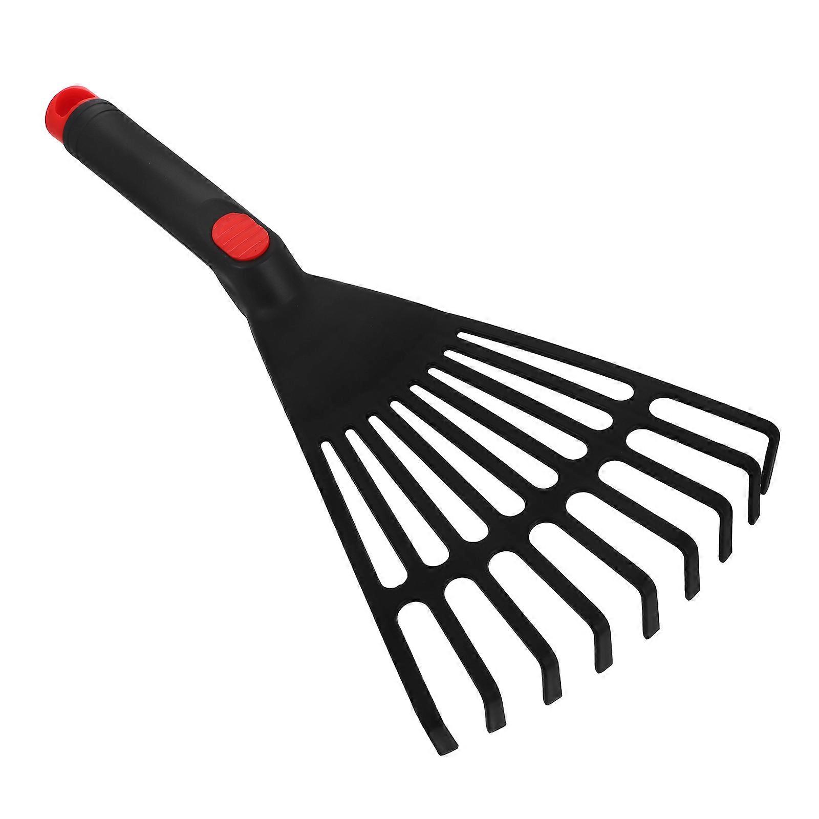 Leaf Rake Plastic Rake Gardening Rake Tool Small Garden Rake with Handle
