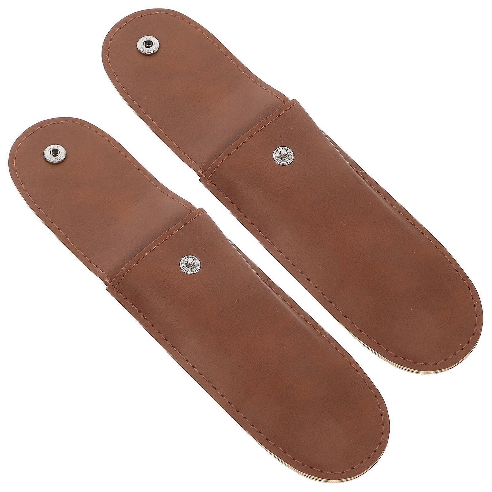 2 pcs Leather Harmonica Case Portable Harmonica Storage Bag Small Harmonica Pouch