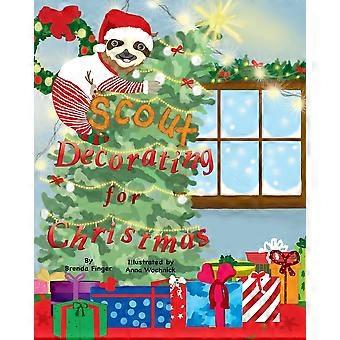 Scout decorating for christmas