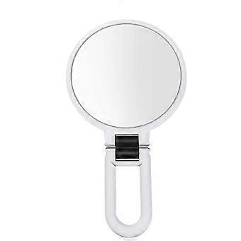 Dobbeltsidet forstørrelsesglas makeupspejl, 360° roterende lille rundt sminkespejl til hjemmebord