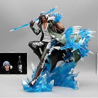 30cm One Piece Aokiji Kuzan Figurine Action Gk Anime Figure Pvc 2 Heads 2 Hands LED Statue Model Collection Decoration Toy Gift