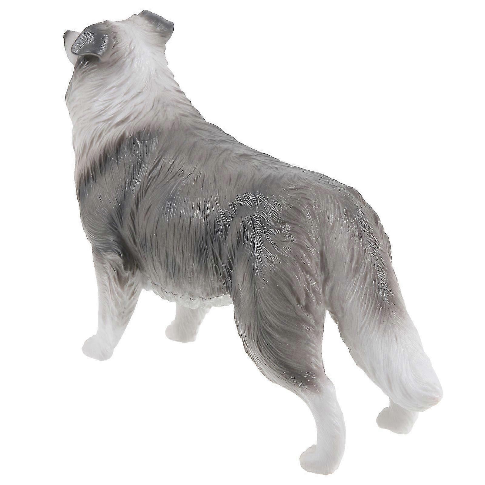 Simulation Border Collie Dog Figurine for Decor Plastic Dog Model