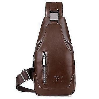 Umhängetasche, Herren Leder Umhängetasche, Sporttasche, Freizeittasche, Rucksack, Retro Leder Guanguan