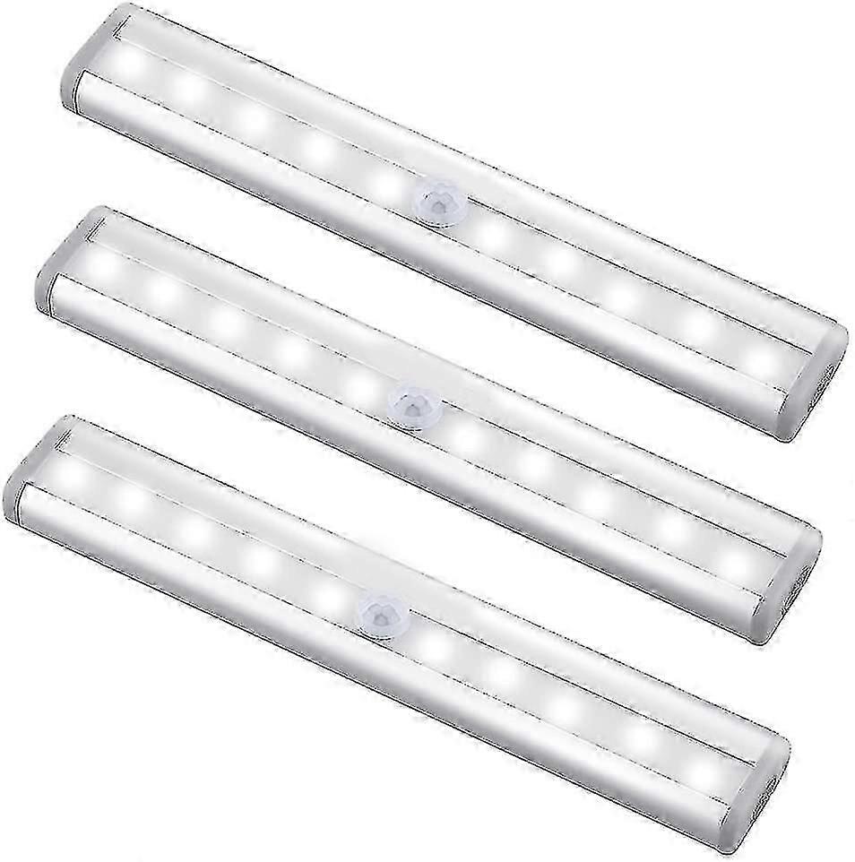 3 Pack Upgraded Usb Rechargeable 10 Led Magnetic Motion Sensor Light
