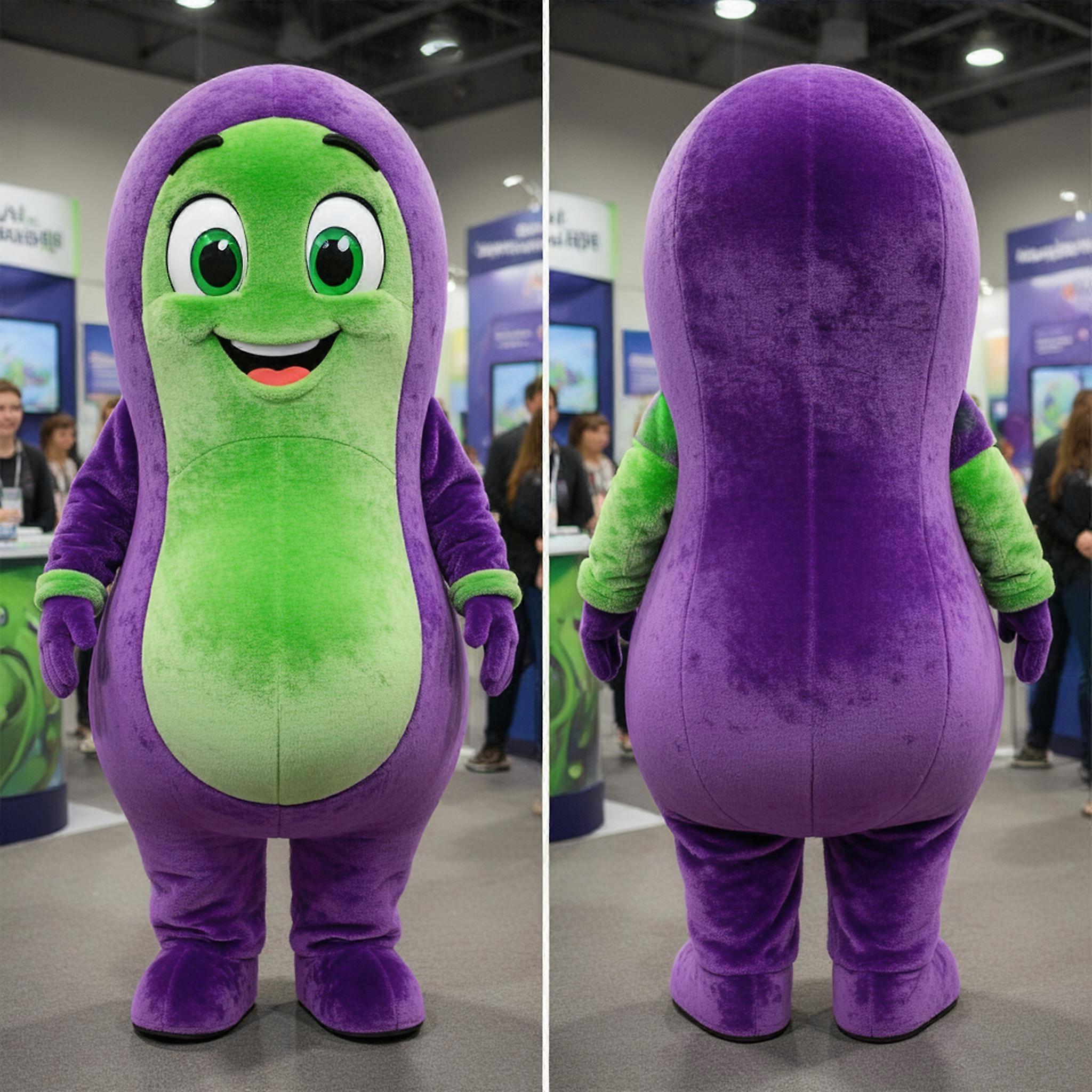 MASTICOT Emerald Green Padded Green Bean Mascot