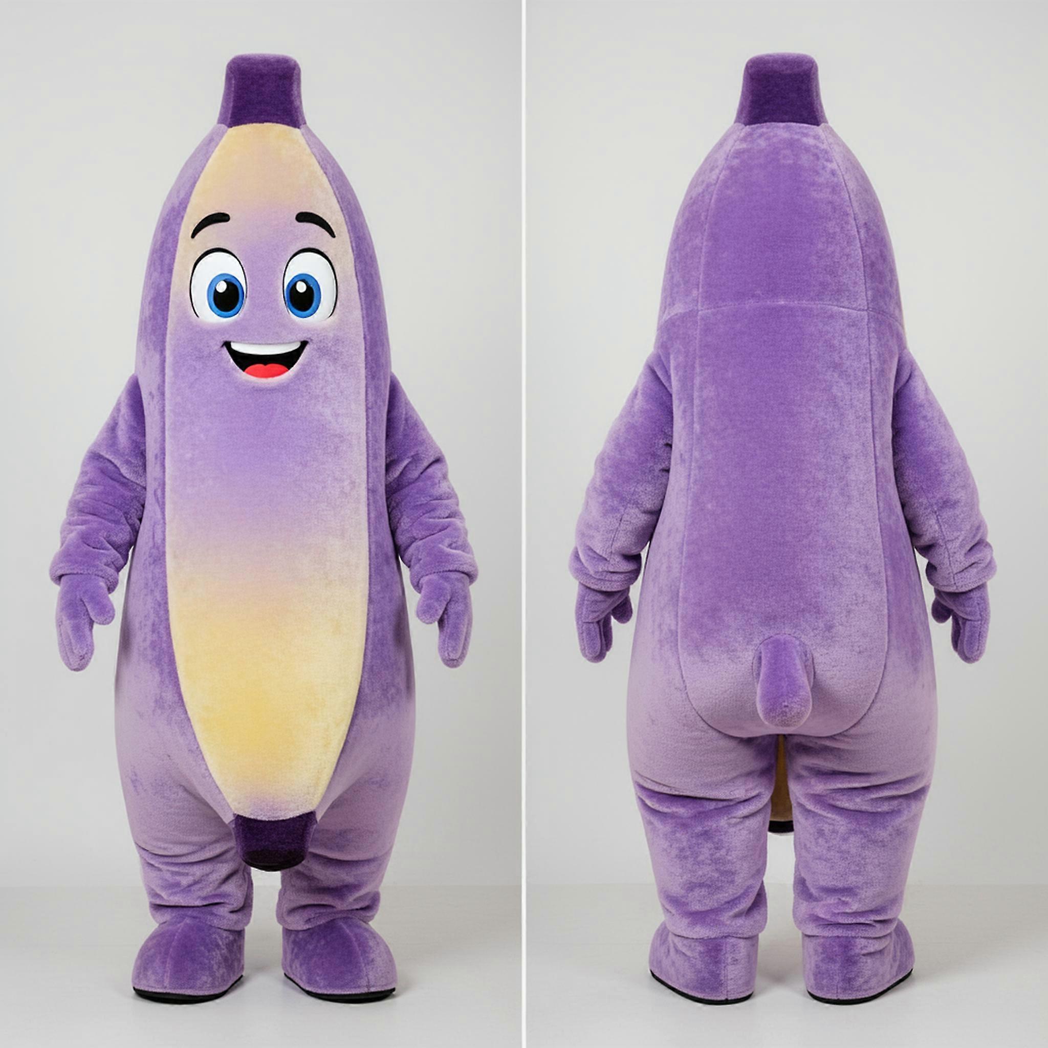 MASTICOT Lavender Plush Banana Mascot