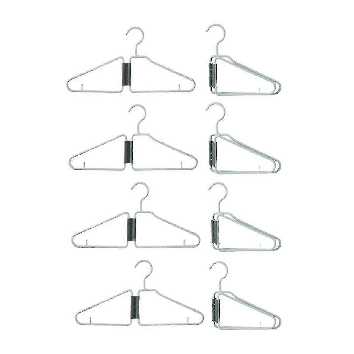 8Pcs Plastic Foldable Portable Travel Clothes Hangers
