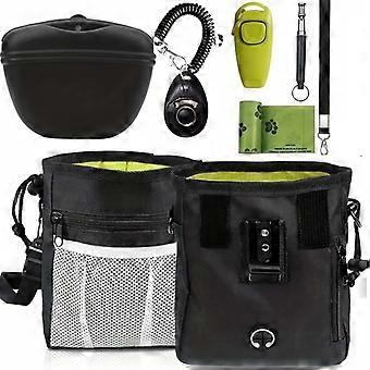 Kit de adestramento canino com bolsa de cintura, 2 clickers, apito ultrassônico, apito/clicker 2 em 1 e sacos para recolher dejetos caninos, 1 conjunto para adestramento de filhotes.