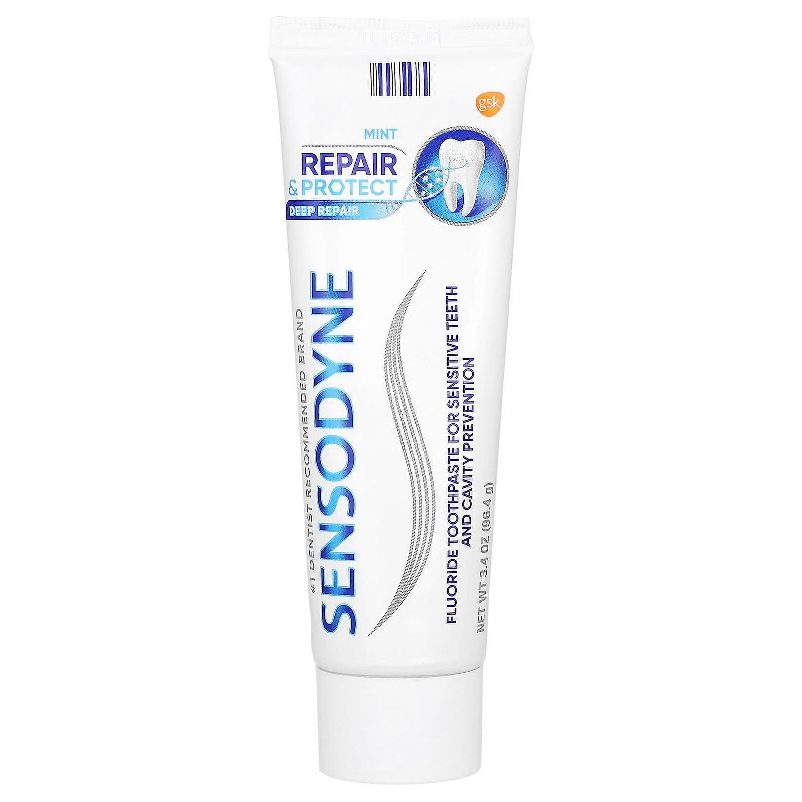 2 x Sensodyne, Fluoride Toothpaste For Sensitive Teeth,  Mint, 3.4 oz (96.4 g)
