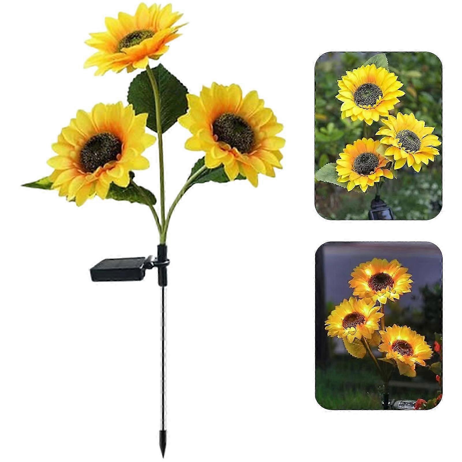 Solar-Powered Sunflower Light